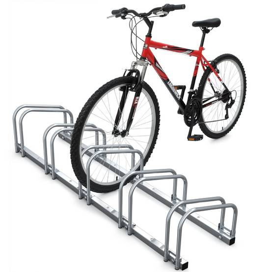 Râtelier range vélos - Support pour 5 vélos - Mural ou au sol - Porte-vélo en acier revêtu - VOUNOT® - Image 1