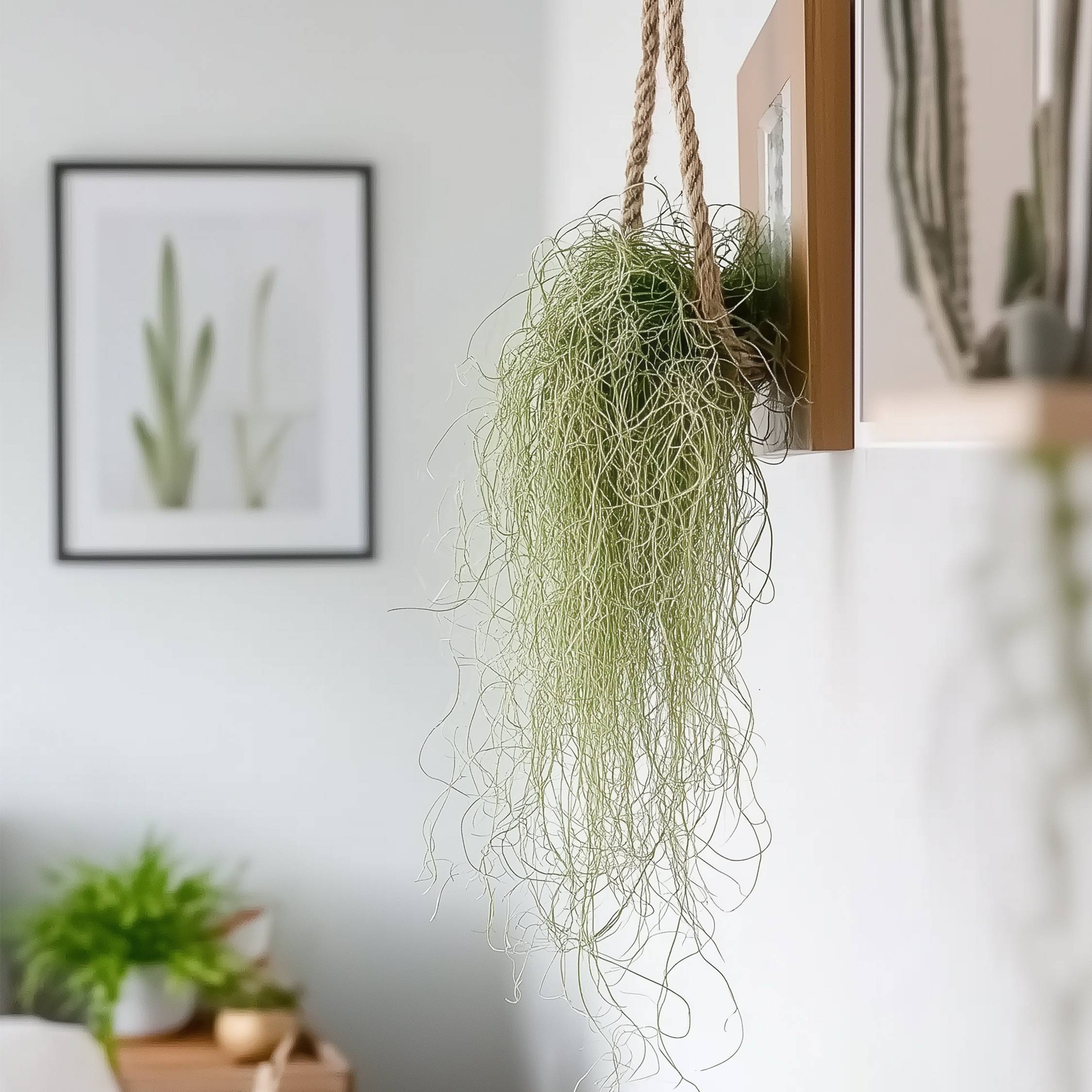 Plant In A Box - Plante aérienne - Set de 6 - Tillandsia usneoides - Hauteur 25-40cm - ⌀5cm - Image 3