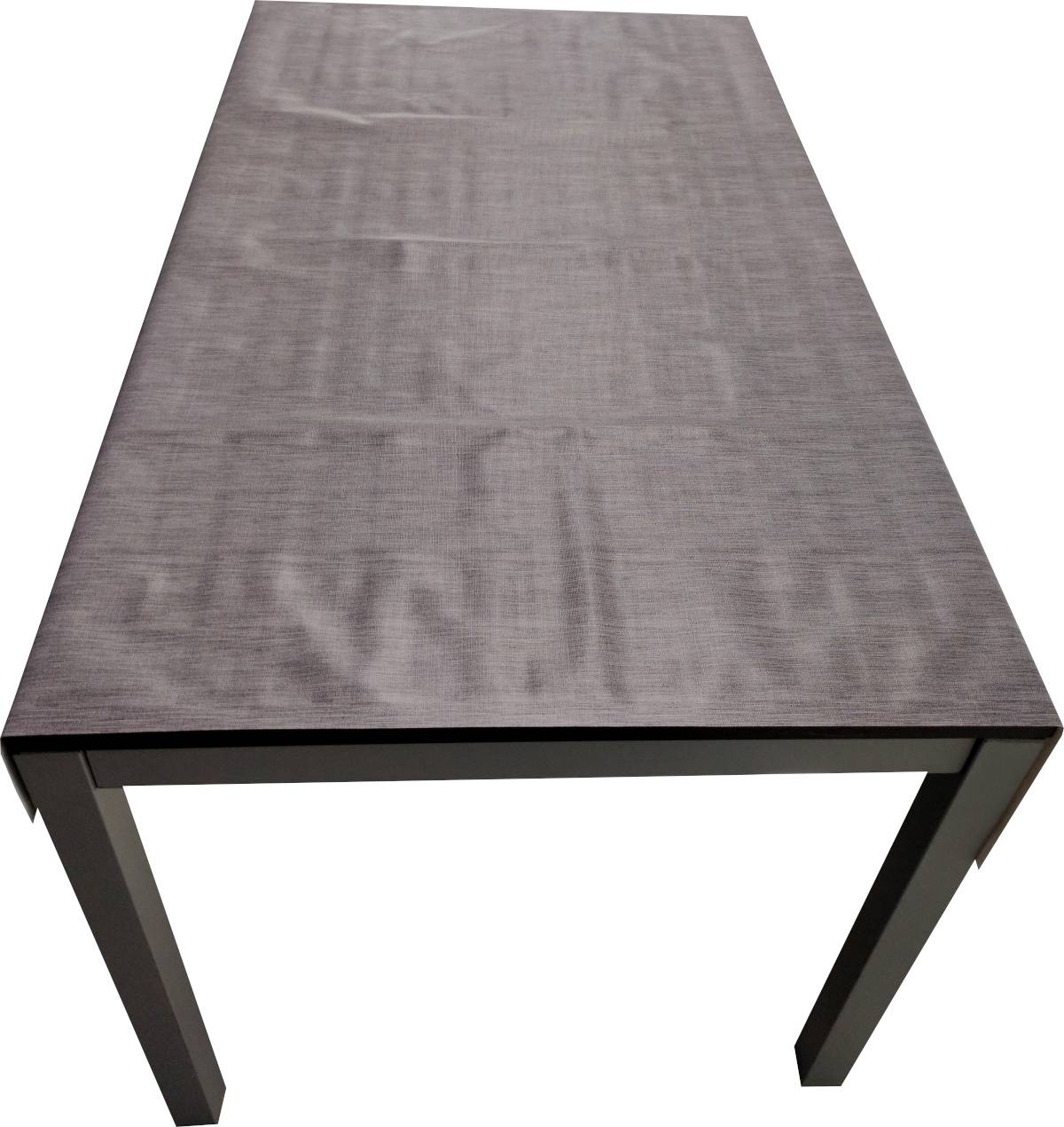 Nappe Composition PVC Base Polyester Anti-taches Gris Lisse Taille 140X180 CM - Image 2