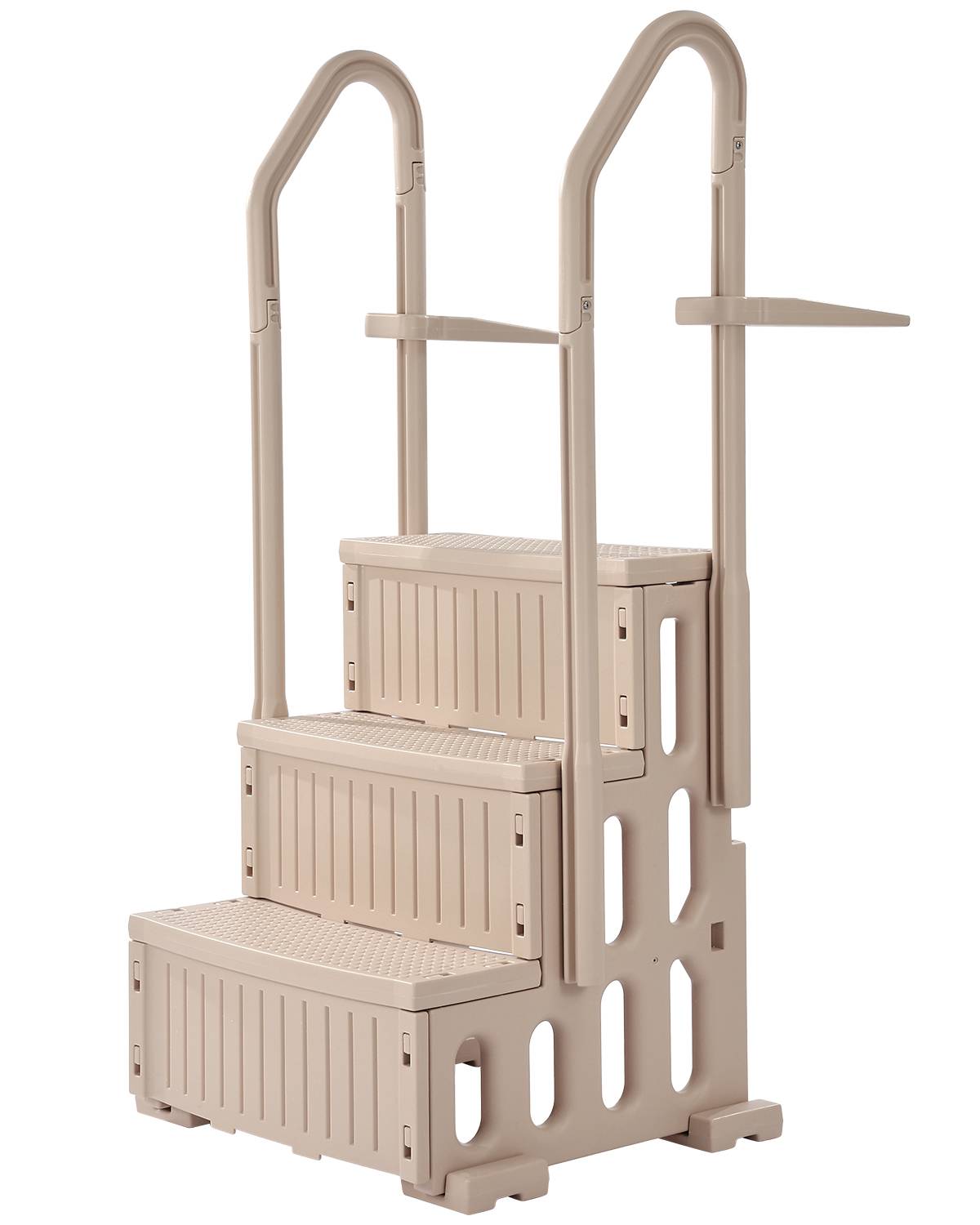 Vevor - VEVOR Escalier de Piscine de 91,4-122 cm 3 Marches avec 2 Rampes 181,4 kg Taupe