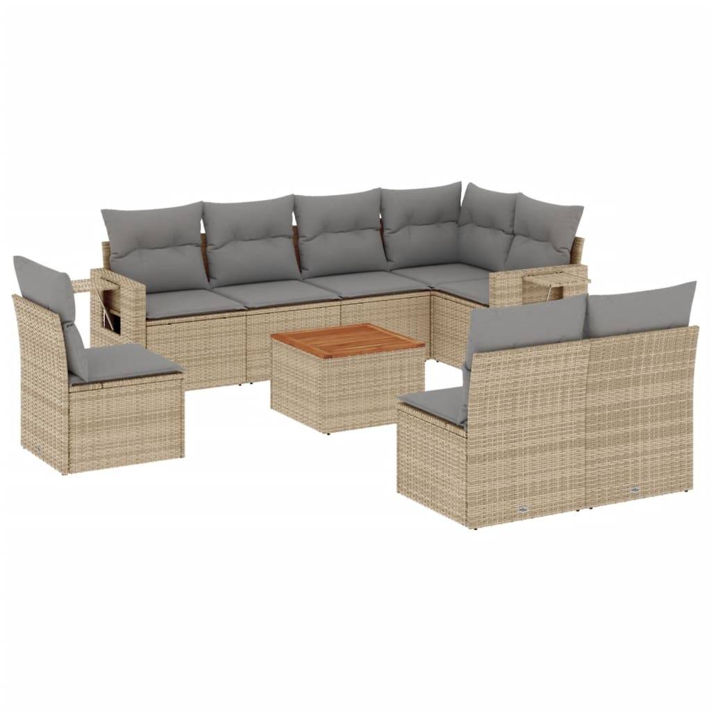ComfortXL - Salon de Jardin d'Angle 8 Places Résine Tressée Modulable avec Coussins Gris Clair pour Terrasse Beige – ComfortXL Outdoor Living - Image 2