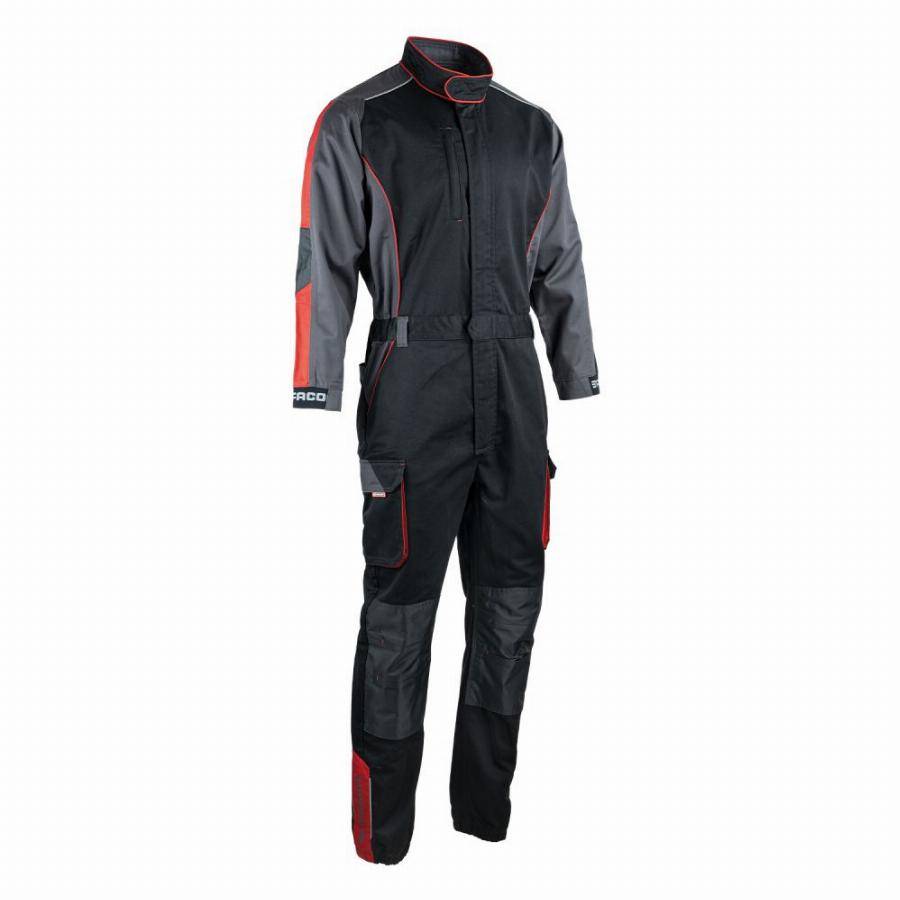 Facom - Combinaison simple zip FACOM Racer Noir/Gris/Rouge Taille XXL - FXWW4010E-XXL - Image 1
