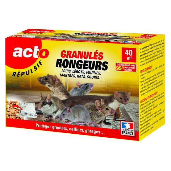 Acto - Répulsif Rongeurs ACTO 400g | Loirs, Rats, Fouines | Bio - Image 1