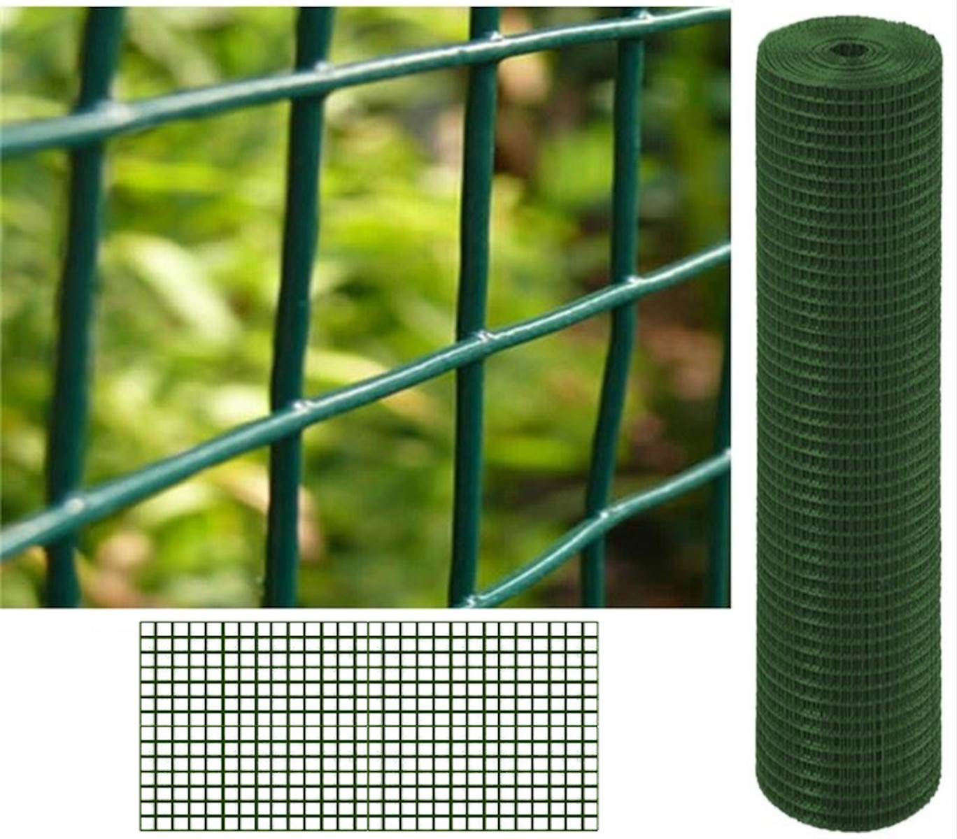 Comercial Candela - Grillage Souple Plastifié| 1X25 M| Composition 80% Acier Galvanisé/20% PVC| Rouleau Grillage| Réticulée 6X6MM - Image 2