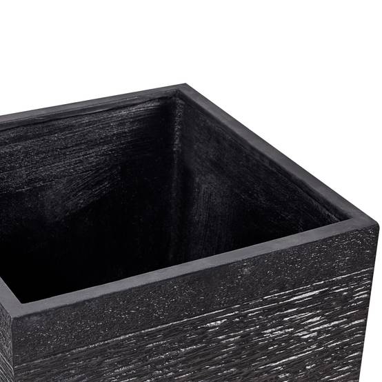 Cache-pot d'extérieur Oxyde de magnésium Noir PAROS - Beliani - Image 4