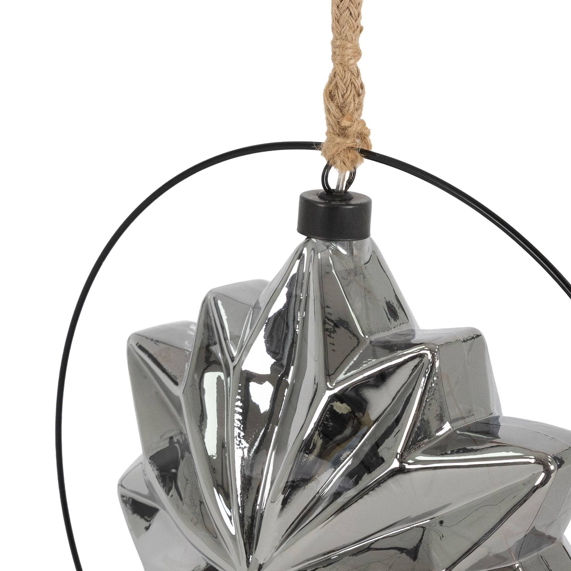 Étoile de Noël LED décoration en verre/métal étoile lumineuse suspendue Ø18 cm - Image 3