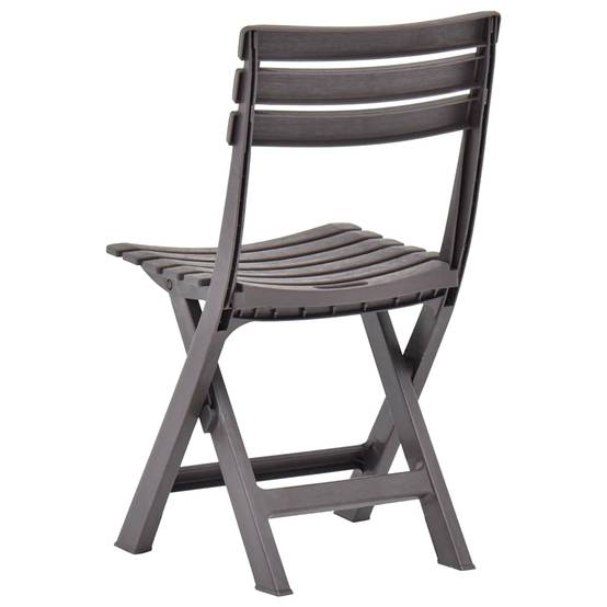 Vidaxl - Chaises pliantes 2 pièces en plastique couleur moka vidaXL 48788 - Image 5
