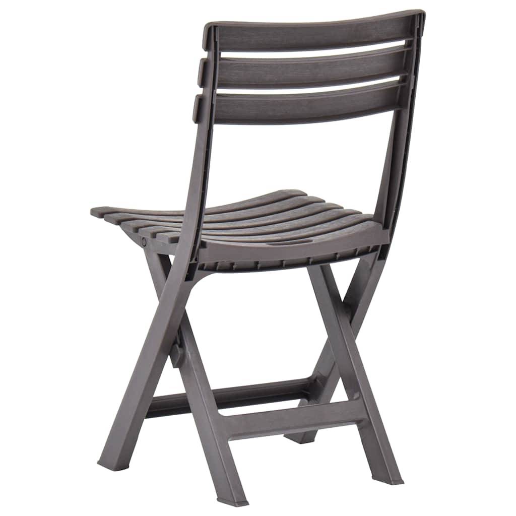 Vidaxl - Chaises pliantes 2 pièces en plastique couleur moka vidaXL 48788 - Image 5