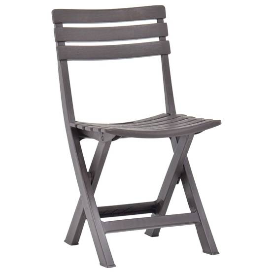 Vidaxl - Chaises pliantes 2 pièces en plastique couleur moka vidaXL 48788 - Image 2