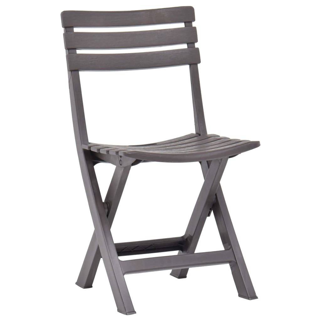 Vidaxl - Chaises pliantes 2 pièces en plastique couleur moka vidaXL 48788 - Image 2