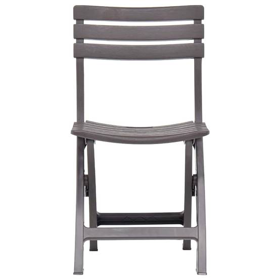 Vidaxl - Chaises pliantes 2 pièces en plastique couleur moka vidaXL 48788 - Image 4