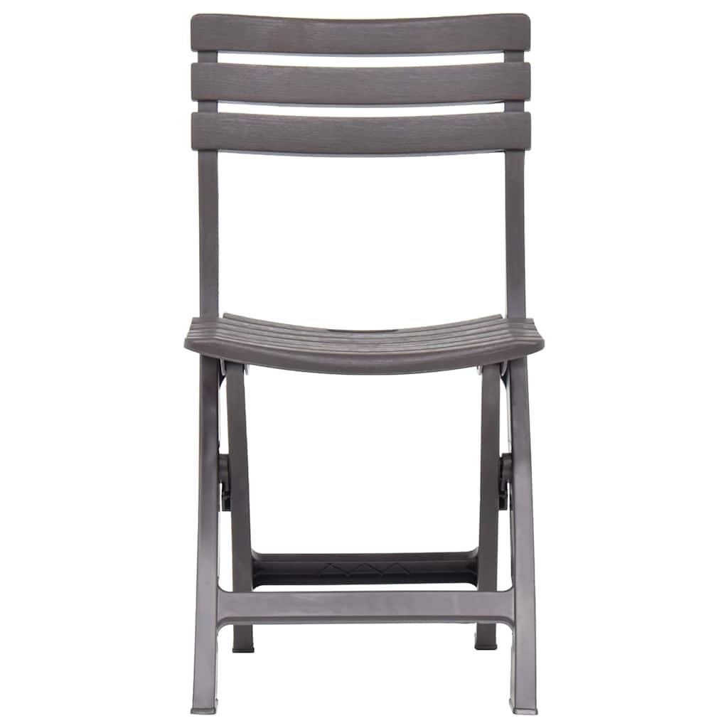 Vidaxl - Chaises pliantes 2 pièces en plastique couleur moka vidaXL 48788 - Image 4