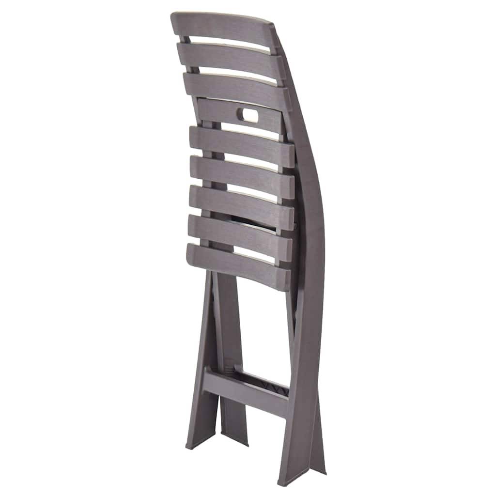Vidaxl - Chaises pliantes 2 pièces en plastique couleur moka vidaXL 48788 - Image 9