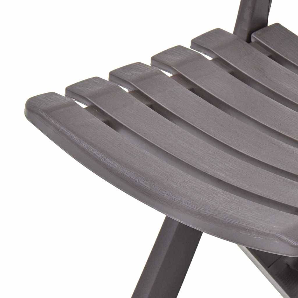 Vidaxl - Chaises pliantes 2 pièces en plastique couleur moka vidaXL 48788 - Image 7