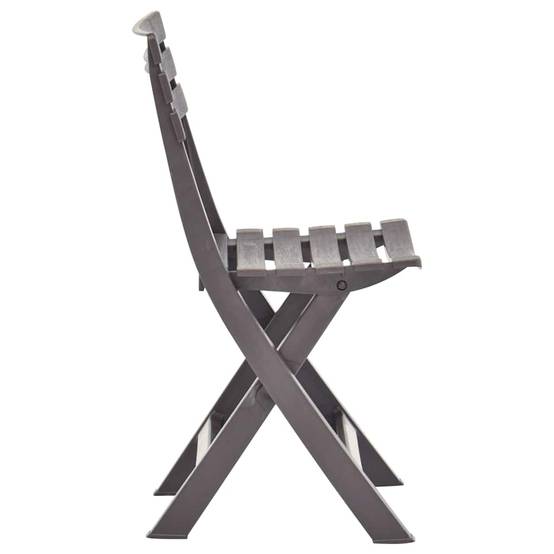 Vidaxl - Chaises pliantes 2 pièces en plastique couleur moka vidaXL 48788 - Image 6