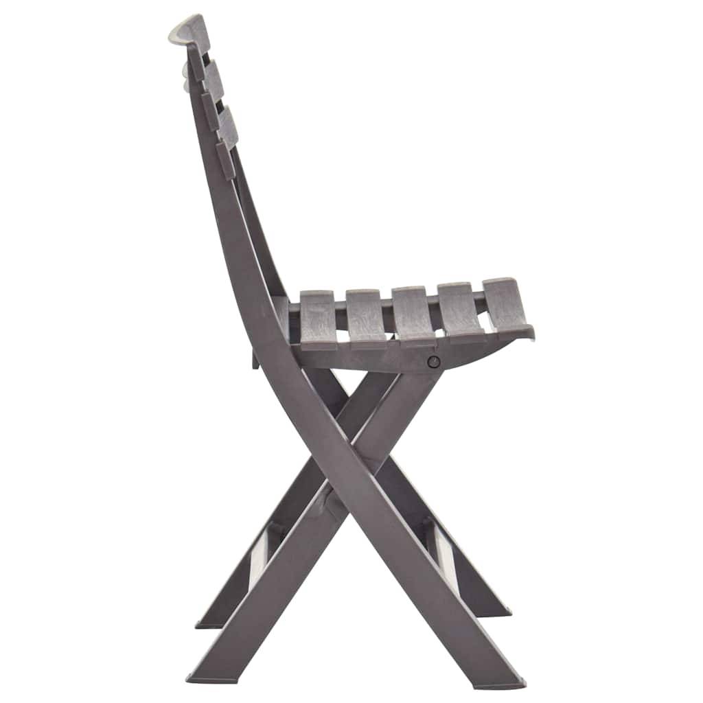 Vidaxl - Chaises pliantes 2 pièces en plastique couleur moka vidaXL 48788 - Image 6