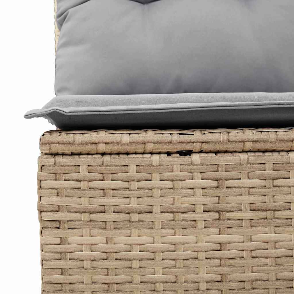 ComfortXL - Salon de jardin d'angle 9 pièces poly rotin avec rangement pratique intégré pour patio et jardin Beige – ComfortXL Outdoor Living - Image 7