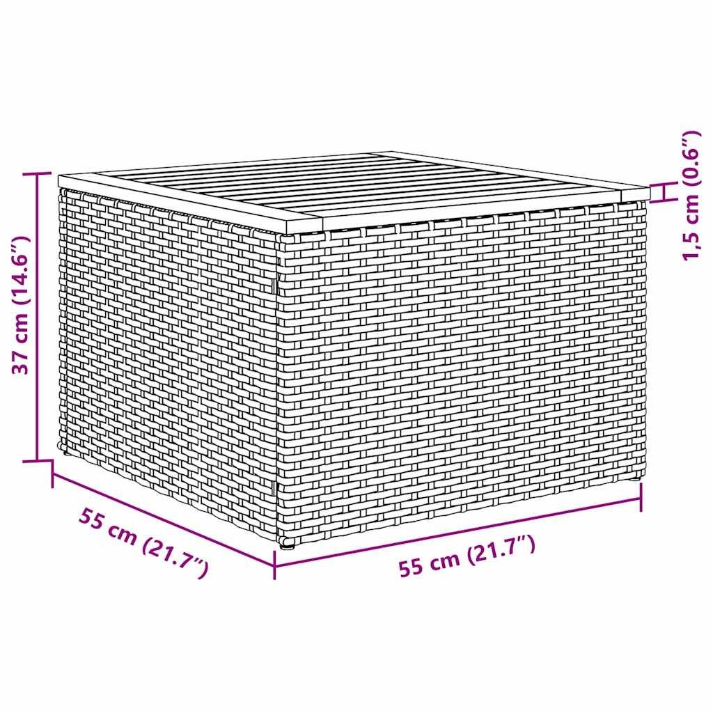 ComfortXL - Salon de jardin d'angle 9 pièces poly rotin avec rangement pratique intégré pour patio et jardin Beige – ComfortXL Outdoor Living - Image 9