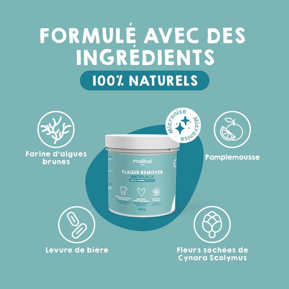 Mauvaise Haleine et soin bucal pour Chien et Chat (150g) - Plaque Remover - MAIKAI - Image 3