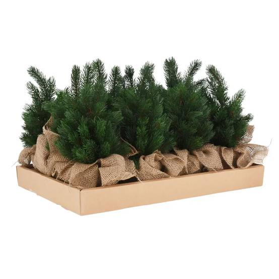 Sapin de Noël artificiel pot jute 19x19x30cm 315g 41 pointes - Image 2