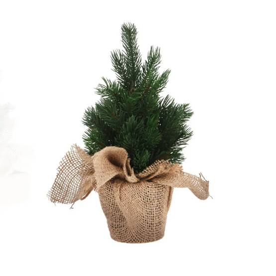 Sapin de Noël artificiel pot jute 19x19x30cm 315g 41 pointes - Image 1