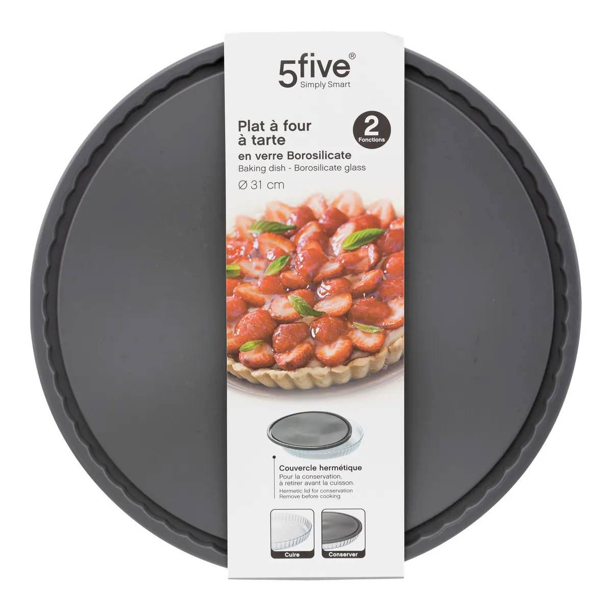 Plat à Tarte "Couvercle" 31cm Transparent - Image 3