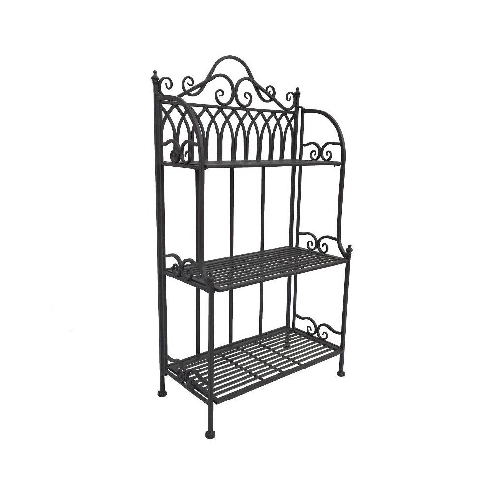 LIWI-Etagère de Rangement MIA, Étagère de Jardin très Stable, Porte -Plante en Fer Forgé