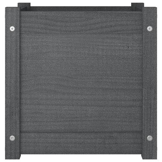 Vidaxl - Jardinières d'extérieur 2 pcs Gris 40x40x40 cm Bois de pin vidaXL 810539 - Image 6