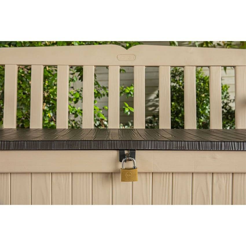 Coffre-banc Jardin Résine "bogota" - 265 L - 140 X 60 X 84 Cm - Beige -habitat Et Jardin - Image 4