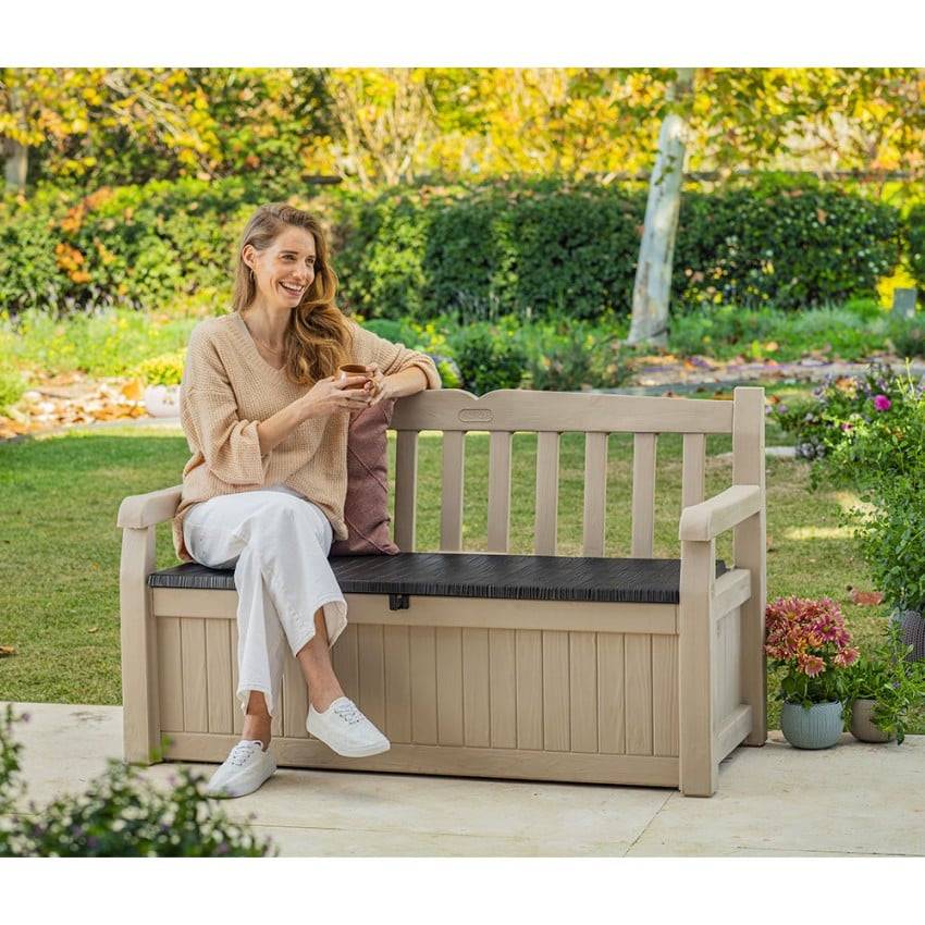Coffre-banc Jardin Résine "bogota" - 265 L - 140 X 60 X 84 Cm - Beige -habitat Et Jardin - Image 9
