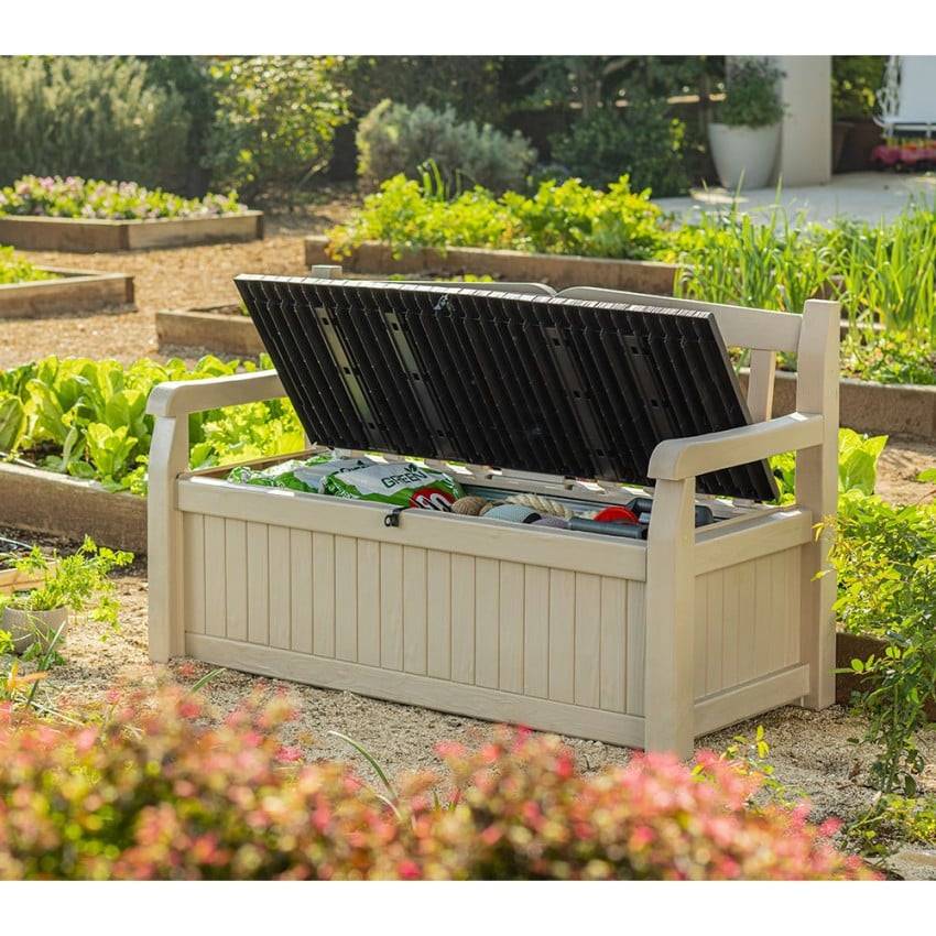 Coffre-banc Jardin Résine "bogota" - 265 L - 140 X 60 X 84 Cm - Beige -habitat Et Jardin - Image 8
