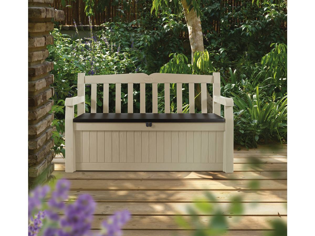 Coffre-banc Jardin Résine "bogota" - 265 L - 140 X 60 X 84 Cm - Beige -habitat Et Jardin - Image 2