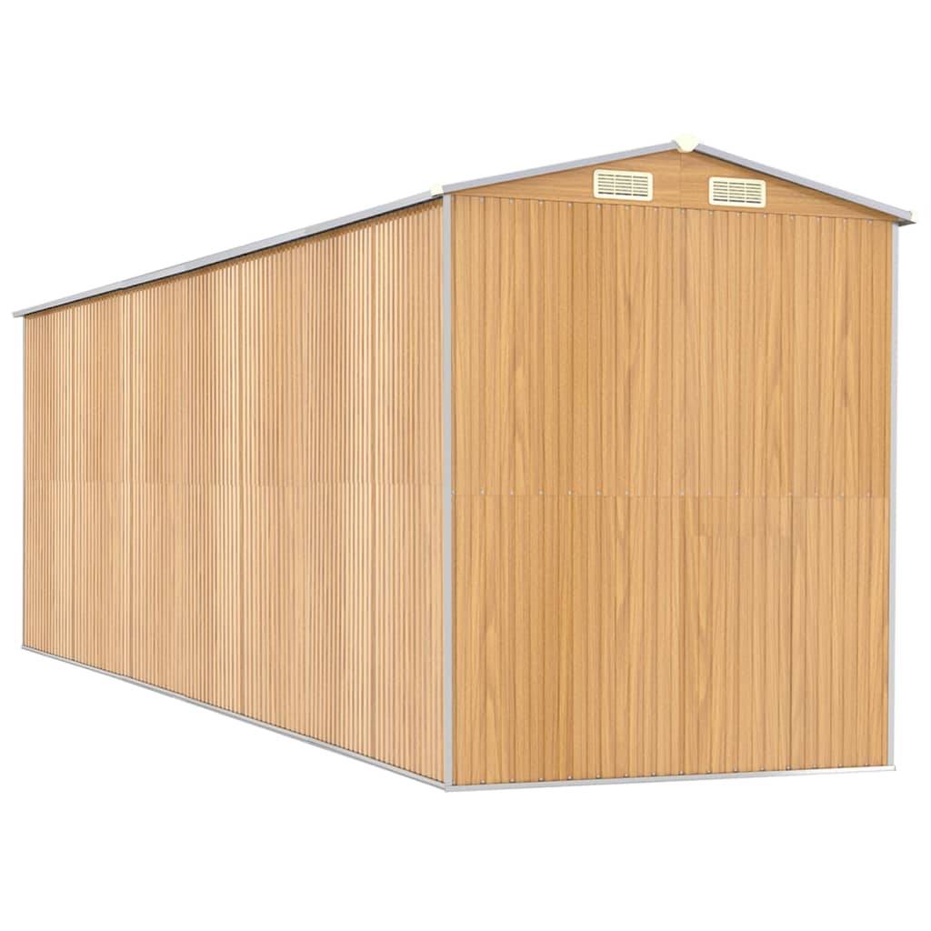 Vidaxl - Abri de jardin Marron clair 192x606x223 cm Métal galvanisé 11.6m² vidaXL 3147476 - Image 7