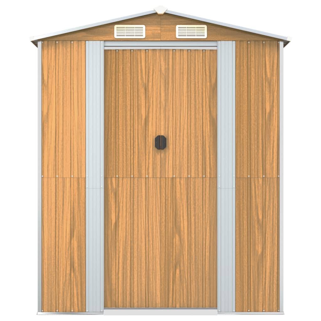 Vidaxl - Abri de jardin Marron clair 192x606x223 cm Métal galvanisé 11.6m² vidaXL 3147476 - Image 5