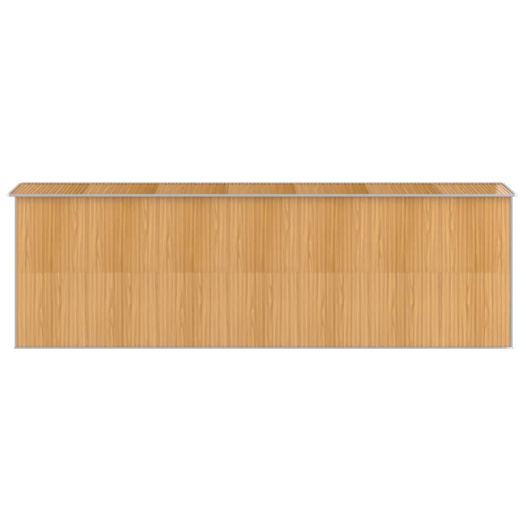 Vidaxl - Abri de jardin Marron clair 192x606x223 cm Métal galvanisé 11.6m² vidaXL 3147476 - Image 6