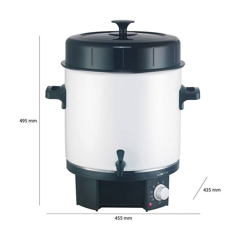 Stérilisateur à bocaux 25L 1800W EKA 3338 Blanc Clatronic - Image 4