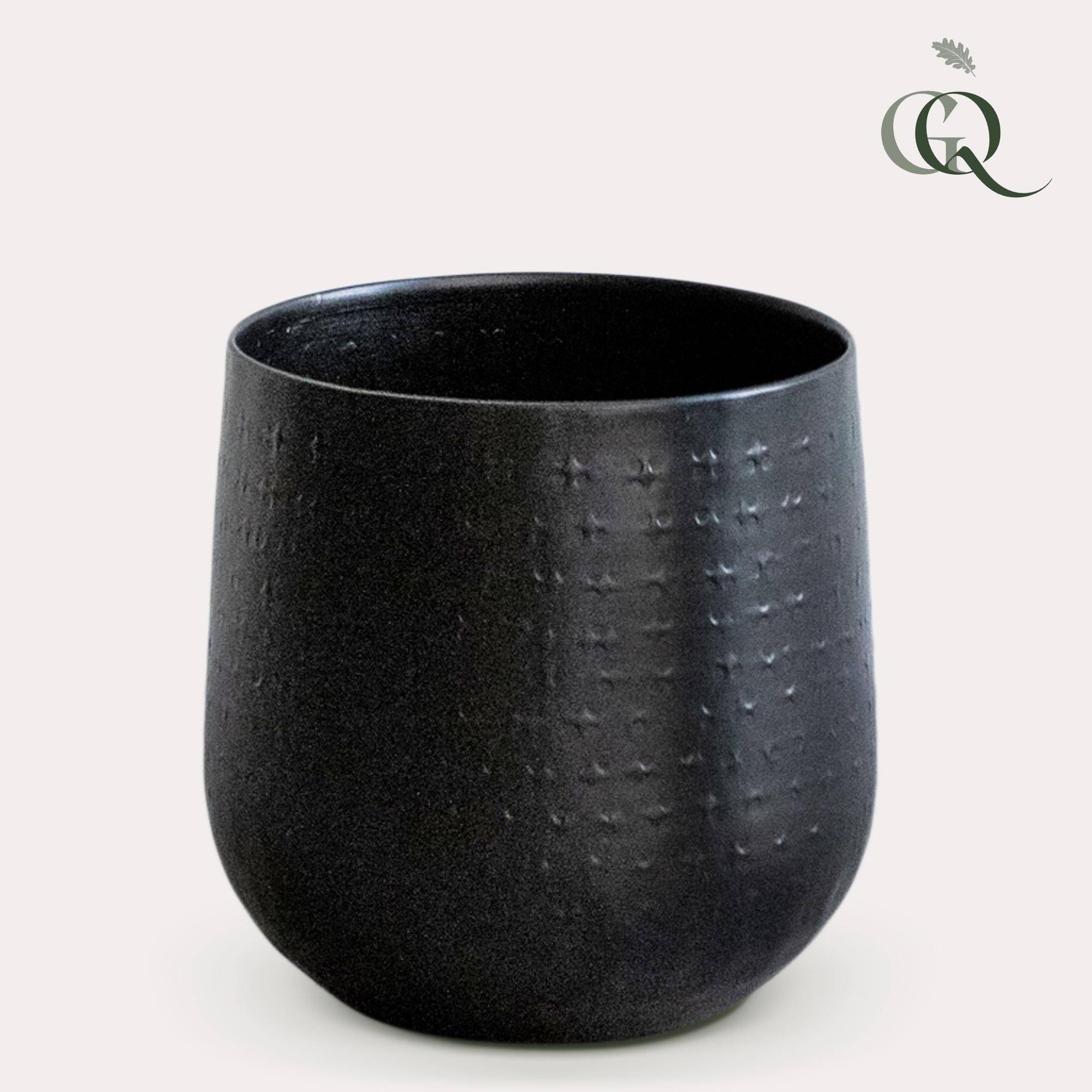Cache-pot noir - h16cm, Ø16cm- La Green Touch - Image 2