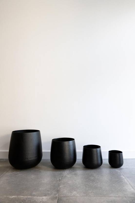 Cache-pot noir - h16cm, Ø16cm- La Green Touch - Image 5