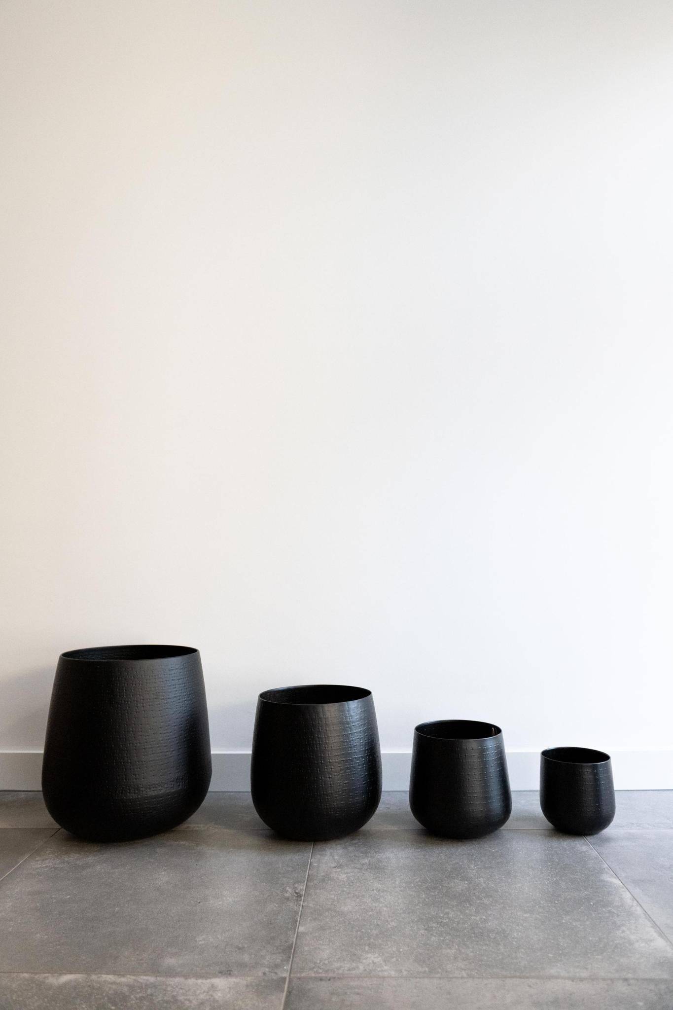 Cache-pot noir - h16cm, Ø16cm- La Green Touch - Image 5