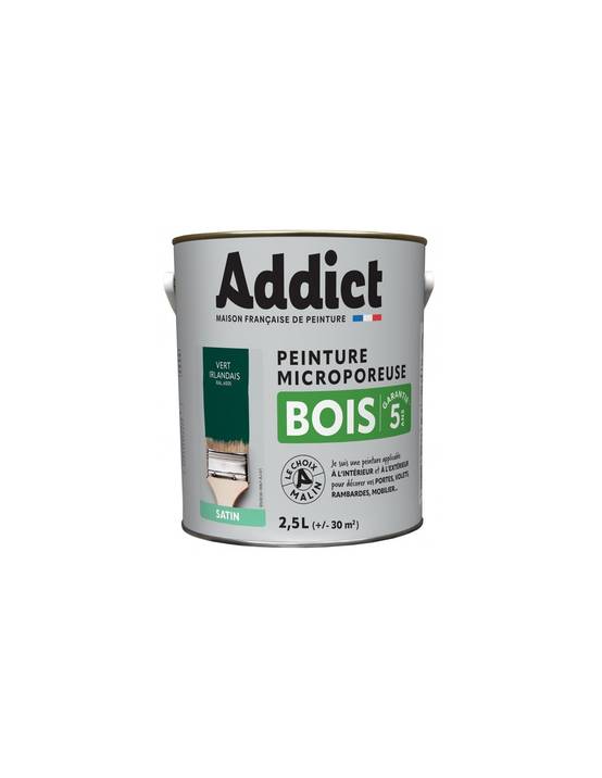 Peinture Bois 2.5 Litres Vert Irlandais - Addict - Image 1