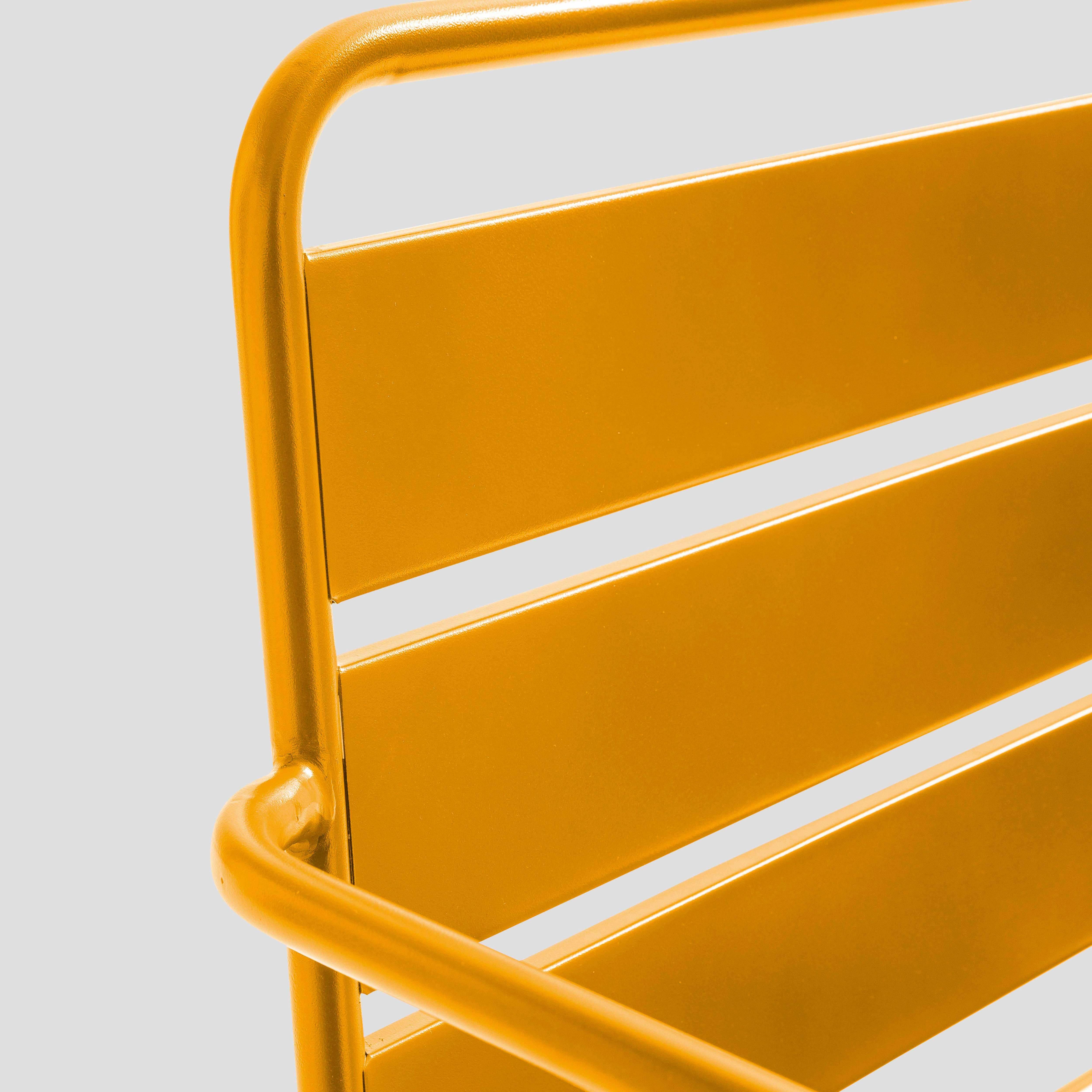 Oviala - Fauteuil de jardin bas en métal jaune Palavas - Oviala - Image 5