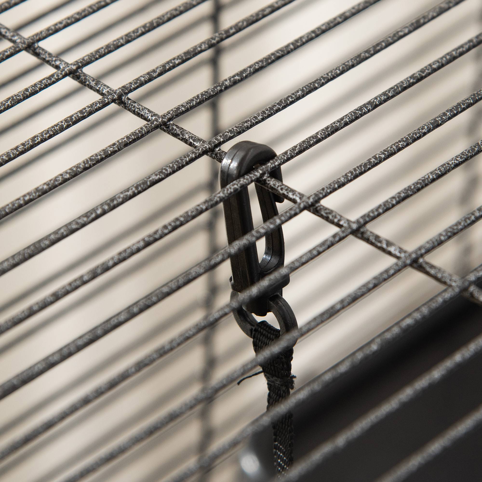 Cage petits animaux métal furet chinchilla 4 niveaux sur roulettes 52x52x114cm gris - ComfortXL Outdoor Living - Image 10
