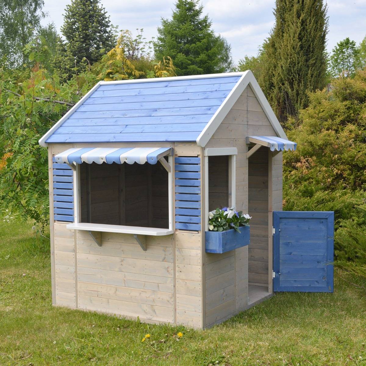 Kangui - Maisonnette enfant extérieur - Cabane en bois avec plancher FLOWI Kangui - Image 7