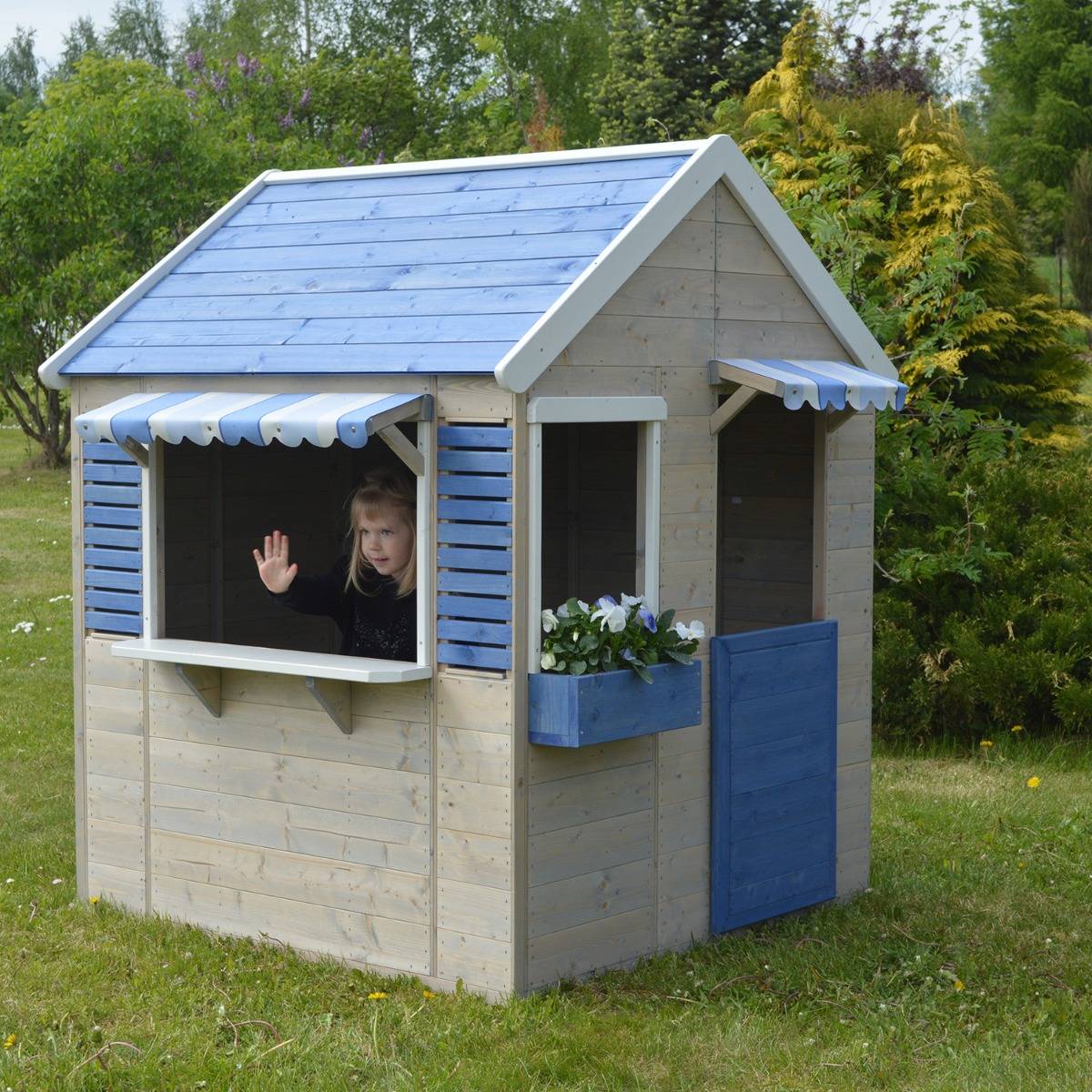 Kangui - Maisonnette enfant extérieur - Cabane en bois avec plancher FLOWI Kangui - Image 5