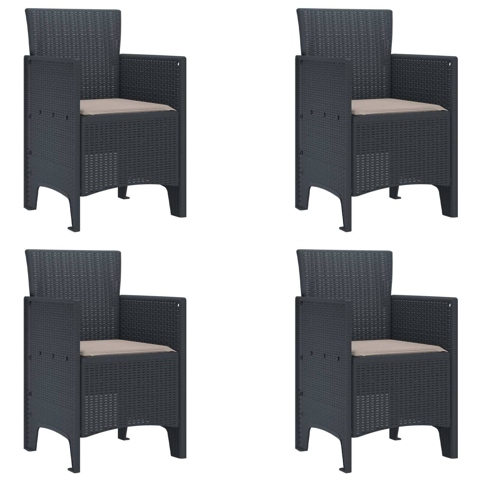 PANGIVO - Chaise de jardin polypropylène anthracites 53 x 49 x 85 cm, Poids :24.6kg - PANGIVO - Image 1