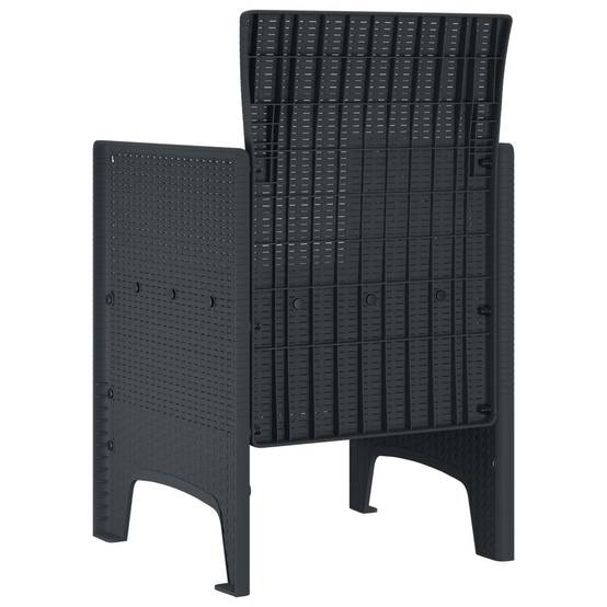 PANGIVO - Chaise de jardin polypropylène anthracites 53 x 49 x 85 cm, Poids :24.6kg - PANGIVO - Image 5