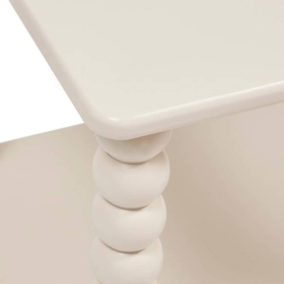 Table d'Appoint Avec Étagère "Chamlo" 45cm Ivoire - Image 2