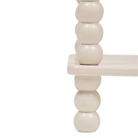 Table d'Appoint Avec Étagère "Chamlo" 45cm Ivoire - Image 3