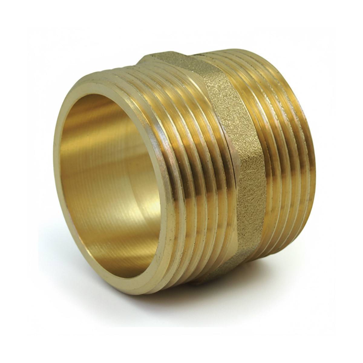 Mamelon Égal Laiton Mâle/Mâle PN16 - Raccord Filetage Gaz pour Plomberie - 1/8'' - Image 1