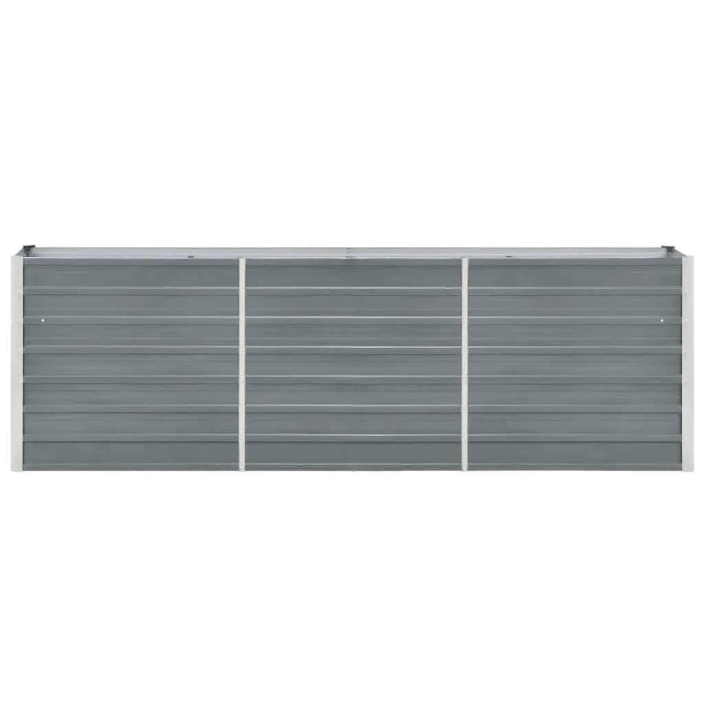 Jardinière | Lit surélevé de jardin Acier galvanisé 240x40x77 cm Gris - Image 3